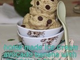 Avocado banana chocolate chips home made egg less ice cream/No ice cream maker