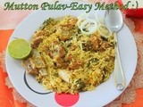 Mutton Bagara | Simple mutton pulav | Easy and tasty mutton pilaf | How to make mutton rice | Step by step pictures | How to cook simple mutton pualv