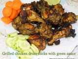 Spicy Grilled Chicken Drumsticks | Grilled Chicken Drum sticks With Mint,Cilantro | Herb Grilled Chicken Drumsticks in Indian Style | South Indian Non vegetarian Recipes