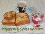 Spicy potato peas sandwich/easy vegetarian break fast recipes/Kids favorite school snack box recipes