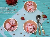 Strawberry chocolate chip ice cream recipe | home made strawberry choco chips ice cream | homemade ice cream recipes