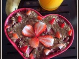 Strawberry Oats Pudding | Baked Strawberry Oatmeal Pudding | Strawberry Baked Oatmeal | Oatmeal Recipes | Break fast Puddings