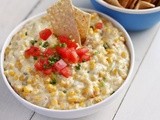 Hot Corn Dip with Poblano Peppers