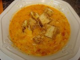 Tomato Soup and Grilled Cheese Panini Croutons