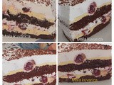 Torta s višnjama i zutom kremom