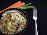 Vegetable Fried Rice (Indian Style, without soy sauce)