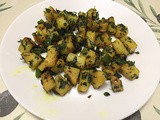 Methi Aloo (Potatoes with fenugreek leaves)