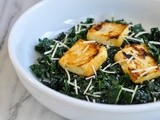 Miso kale salad with miso roasted tofu