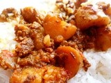 A hearty autumn stew: sausage and pumpkin awash with spices