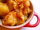 Potato, onion and blue cheese bake: it is a mistake to think you can solve any major problems just with potatoes