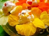 Stuffed nasturtium flowers