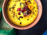 Punjabi Kadhi | How to make Punjabi Kadhi at home | Punjabi Kadhi with Caramelised Onions | Indian Yoghurt Gravy |Stepwise Pictures | Quick and Easy Recipe
