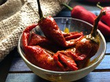Sivappu Milagai Oorugai | Red Chilli Pickle | Lal Mirch Achar | Gluten Free and Vegan Recipe