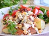 Snabbakad potatis med supergod kesoröra/ Quick jacket potato with fruity cottage cheese