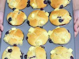 Soft Blueberry Cream Cheese Muffins