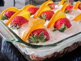 Orange - strawberry tiramisu