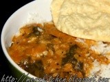 Palak ani Dalichi Vatun Amti - Coconut based Dal curry with Spinach