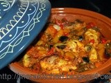 Quick Chicken Tagine with Vegetables, Olives and Preserved Lemons