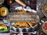 Menu de fin d’été : 5 recettes faciles pour la semaine