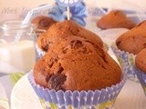 Muffins au nutella, pepites de chocolat