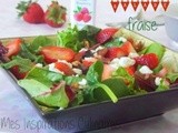Salade de fraises aux noix et a la feta