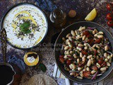 Salade haricots blancs, tomate et oignons (salade turque Piyaz)