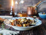 Sauté de veau aux olives, carotte et champignons