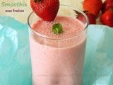 Smoothie fraises et lait de coco