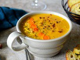 Soupe de potiron carottes rôties