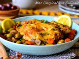 Tajine de poulet aux olives et aux carottes
