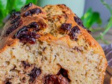 Cake banane au levain et pépites de chocolat