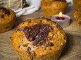 Muffin au potiron, chocolat et noisette pour Halloween