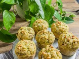 Muffin de courgette aux tomates séchées et pignons de pin