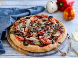 Pizza tomate poivron et crème de parmesan