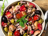 Salade au thon et pomme de terre aux olives facile