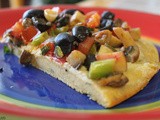 Perfect Gluten-Free Vegetarian Pizza: Sumac and Rosemary Karantita / Socca made with Chickpea Flour