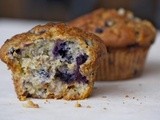 Blueberry and white chocolate muffins
