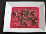 Whole young beetroot soup