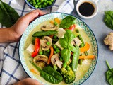 Mixed Vegetable and Tofu Thai Green Curry Recipe | Vegan Thai Green Curry Recipe