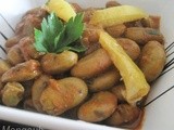 إِباوْنْ- مْنْكوبْ/Mangoob/Moroccan Broad or Fava Bean Salad/Salade Marocaine aux Fèves Fraîches (Mangoub)