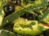 Moroccan Zucchini Salad /Cooked Moroccan Salad of Courgettes/Salade aux courgettes ou zucchini à la marocaine