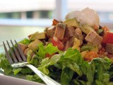 Chopped Salad with Pork, White Beans, Avocado and Cajun Lime Dressing