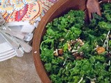 Kale Salad with Quinoa, Parmesan Cheese and Sunflower Seeds