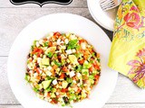 Mexican Chopped Salad with Jicama, Tomatoes, Corn, Black Beans and Avocado