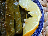 Arabic stuffed vine leaves with lamb —– αραβικα ντολμαδακια με αρνι