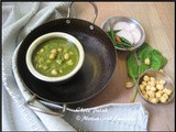Chole Palak / Chickpeas with Spinach/Garbanzo Beans with Spinach Gravy