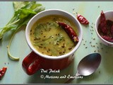 Dal Palak / Palak Dal / Spinach in Split Green Gram Skinless
