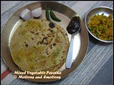Mixed Veg Paratha / Mixed Vegetable Paratha