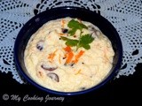 Thayir Saadham – Curd Rice – Spiced Yogurt Rice with Carrots and Grapes