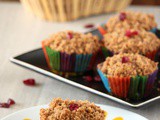 Whole Wheat Apple Cranberry Muffins with Streusel Topping – Egg less Recipe